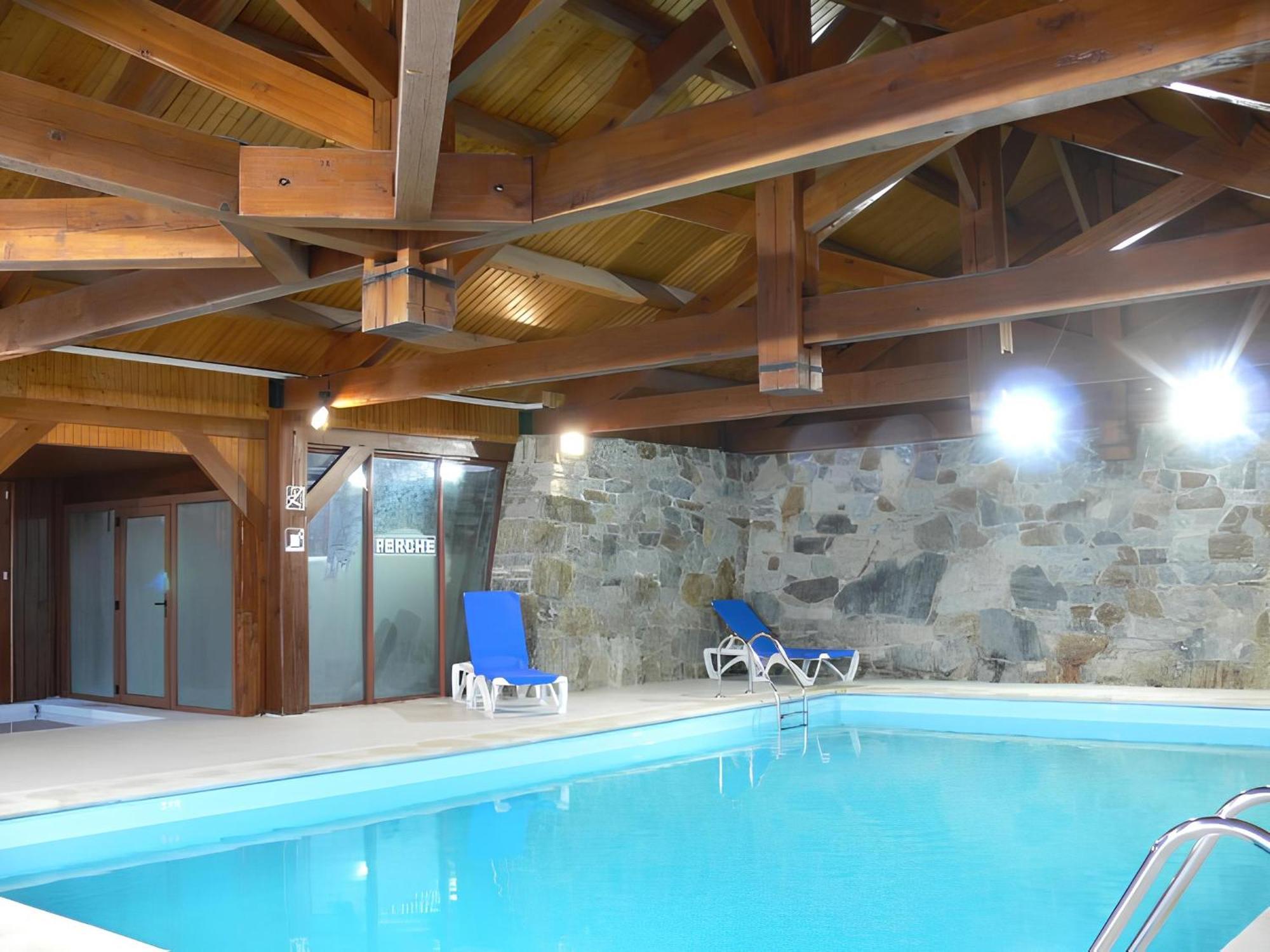 Pleine Nature Pied Pistes Piscine Chauffee Ustou Buitenkant foto